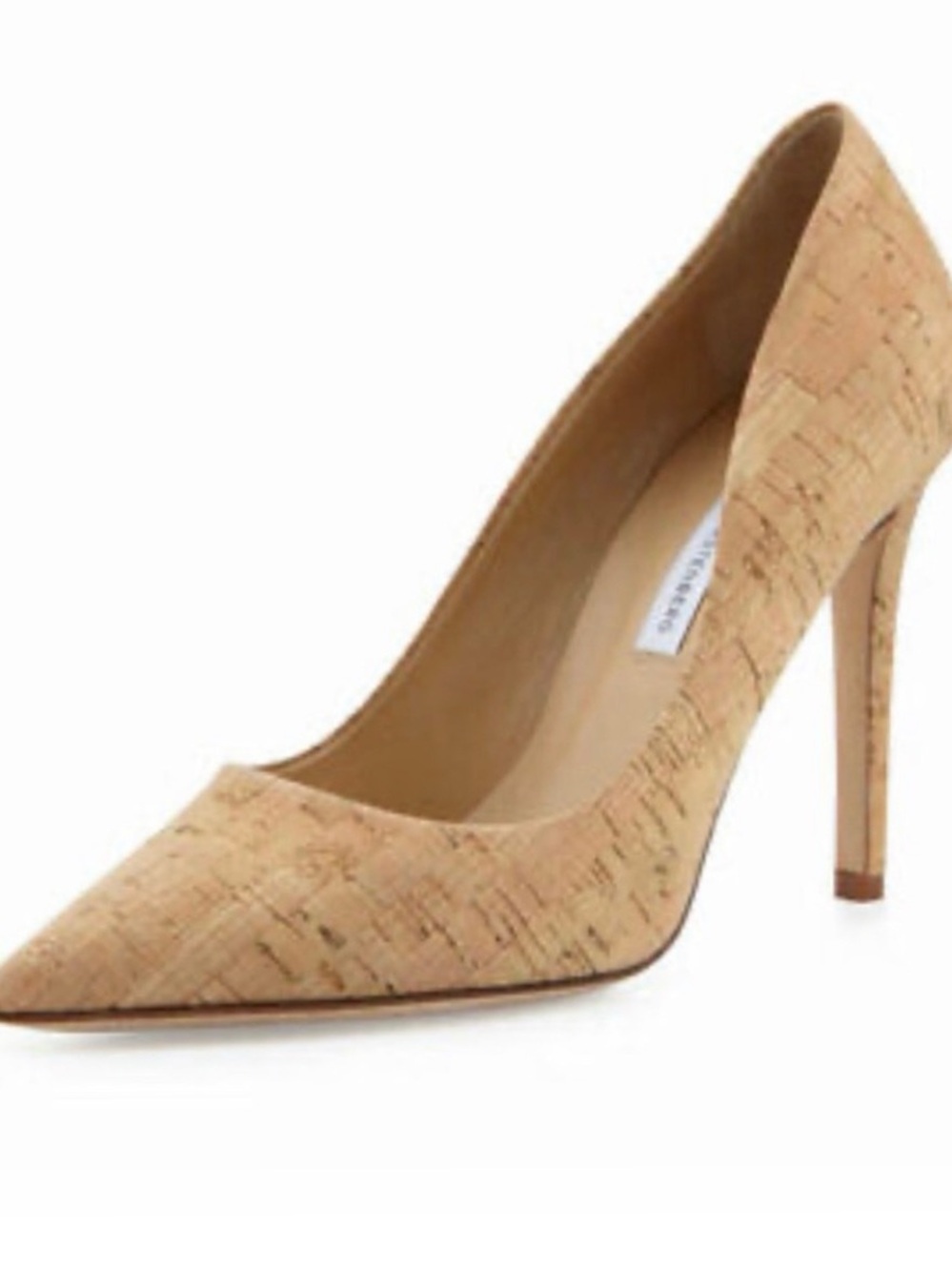 Diane von Furstenberg Cork-Effect
Pointed Toe Pumps Size 7.5 $325